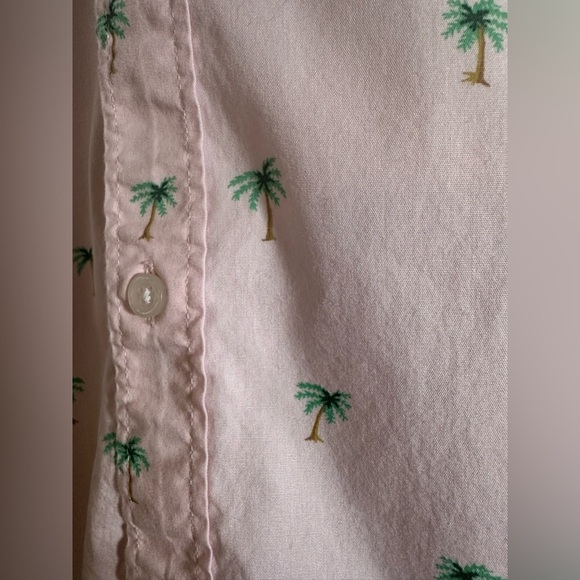 J.Crew Flex Washed Mens Short Sleeve Button Shirt Sz.M-Slim/Palm Tree Print (E)5 - Picture 4 of 10